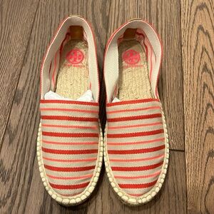 Tory Burch striped espadrille flats